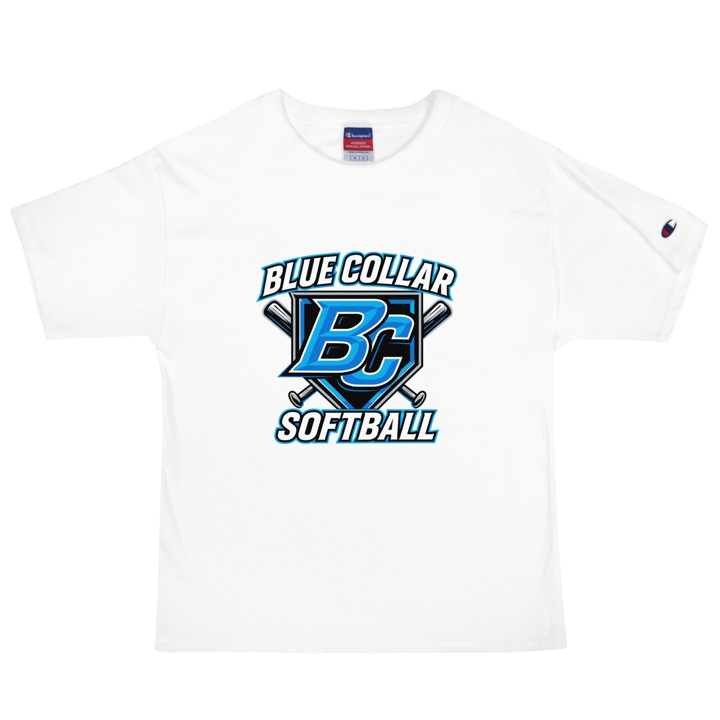 Signature | Champion T-Shirt | Blue Collar Softball 2034 | Shield Logo