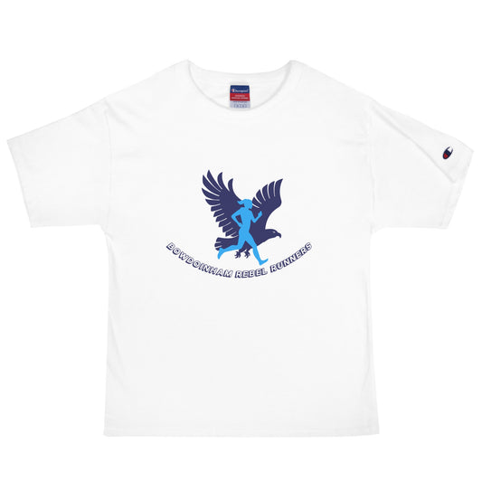 Signature | Champion T-Shirt | Bowdoinham Rebel Runners | Aerial Runner Emblem Logo