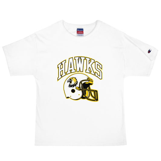 Signature | Champion T-Shirt | Cardinal Ohara Hawks | Football Helmet Logo