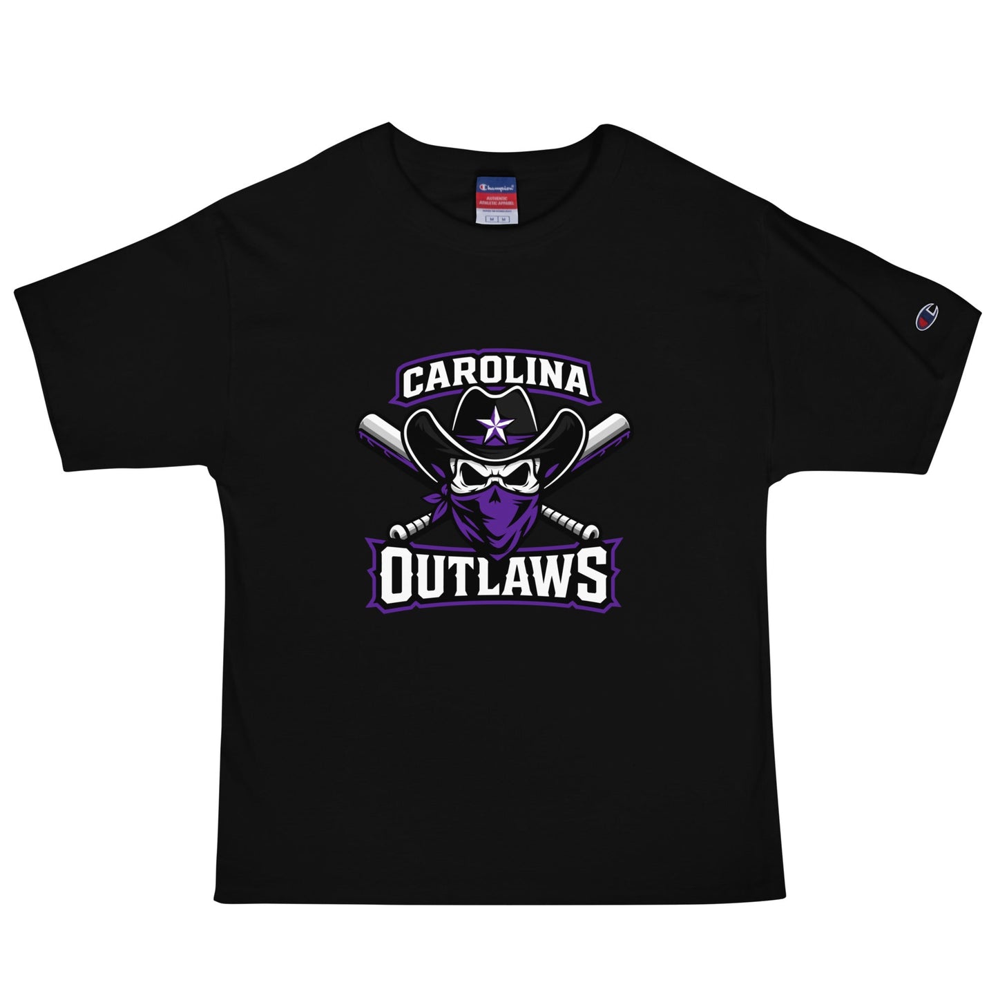 Signature | Champion T-Shirt | Carolina Outlaws Baseball | Crest Logo