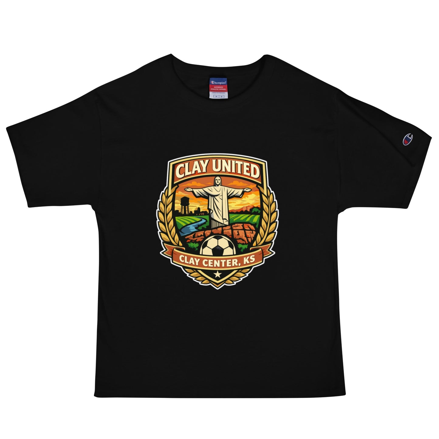 Signature | Champion T-Shirt | Clay United | Crest Logo