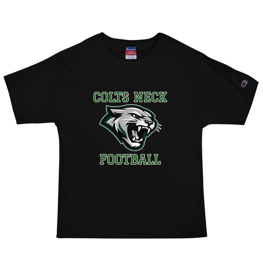 Signature | Champion T-Shirt | Colts Neck Cougars | Youth Tackle Football (AYF) | Green Predator Logo