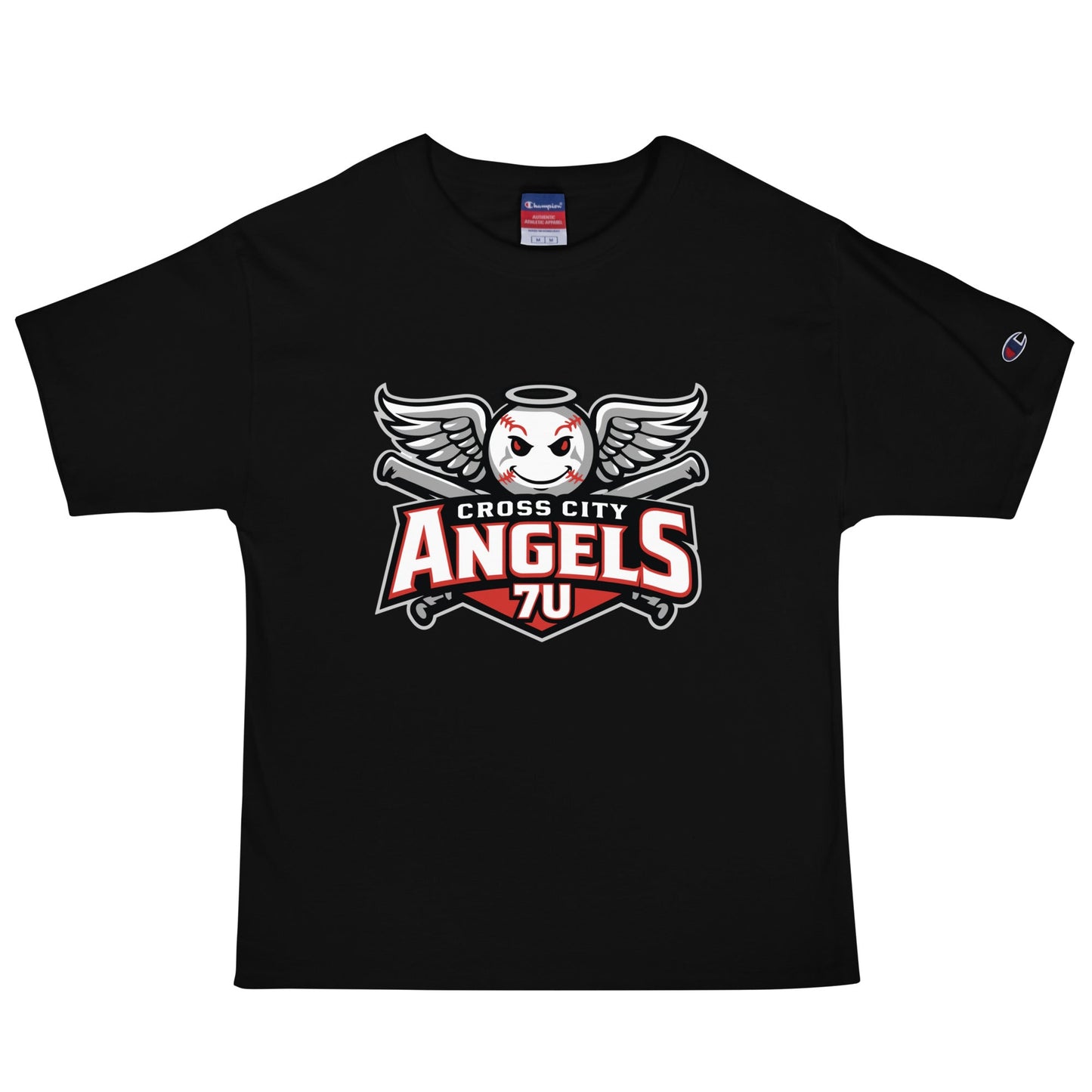 Signature | Champion T-Shirt | Cross City Angels | Winged Guardian Logo
