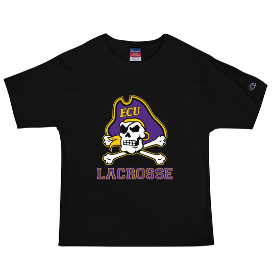 Signature | Champion T-Shirt | ECU Club Womens Lacrosse | Ironclad Corsairs Logo