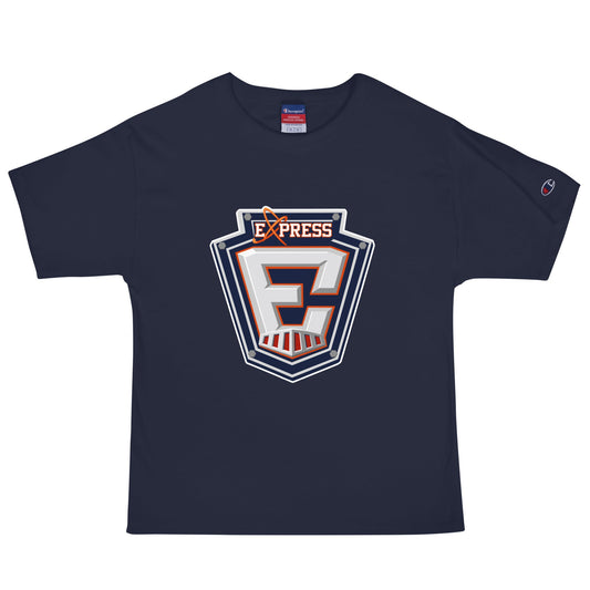 Signature | Champion T-Shirt | Erie Express Football | E Badge Logo