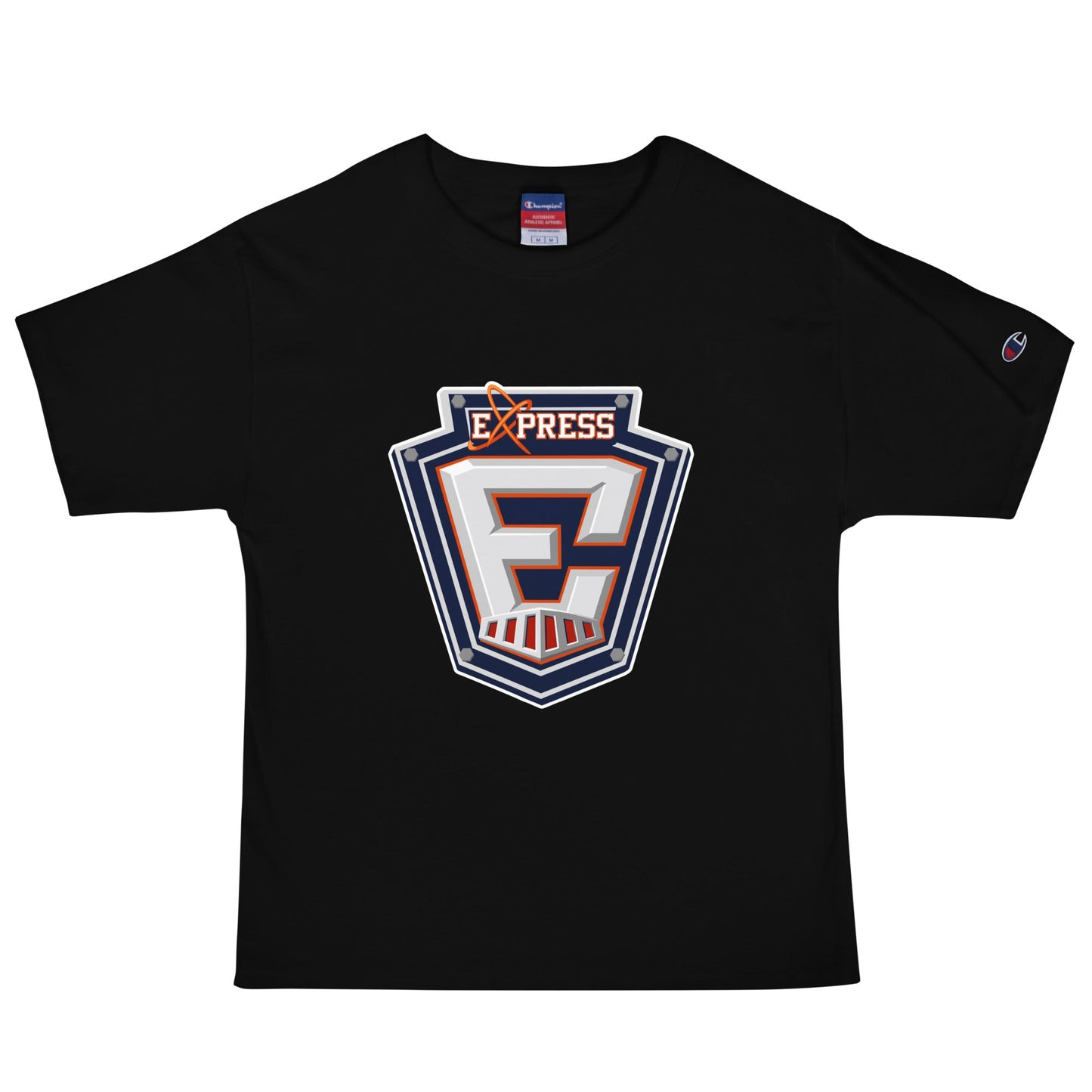 Signature | Champion T-Shirt | Erie Express Football | E Badge Logo