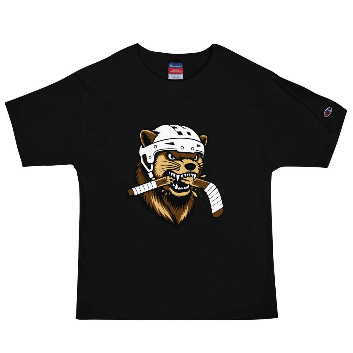 Signature | Champion T-Shirt | Fighting Mongooses Hockey Club | Mascot Logo