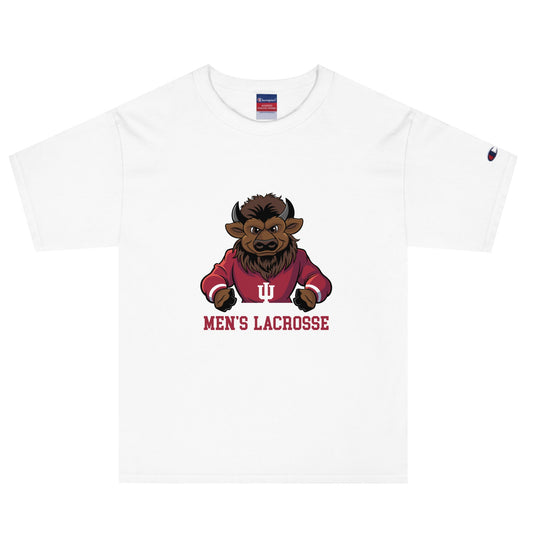 Signature | Champion T-Shirt | Indiana University Lacrosse | Mascot Logo