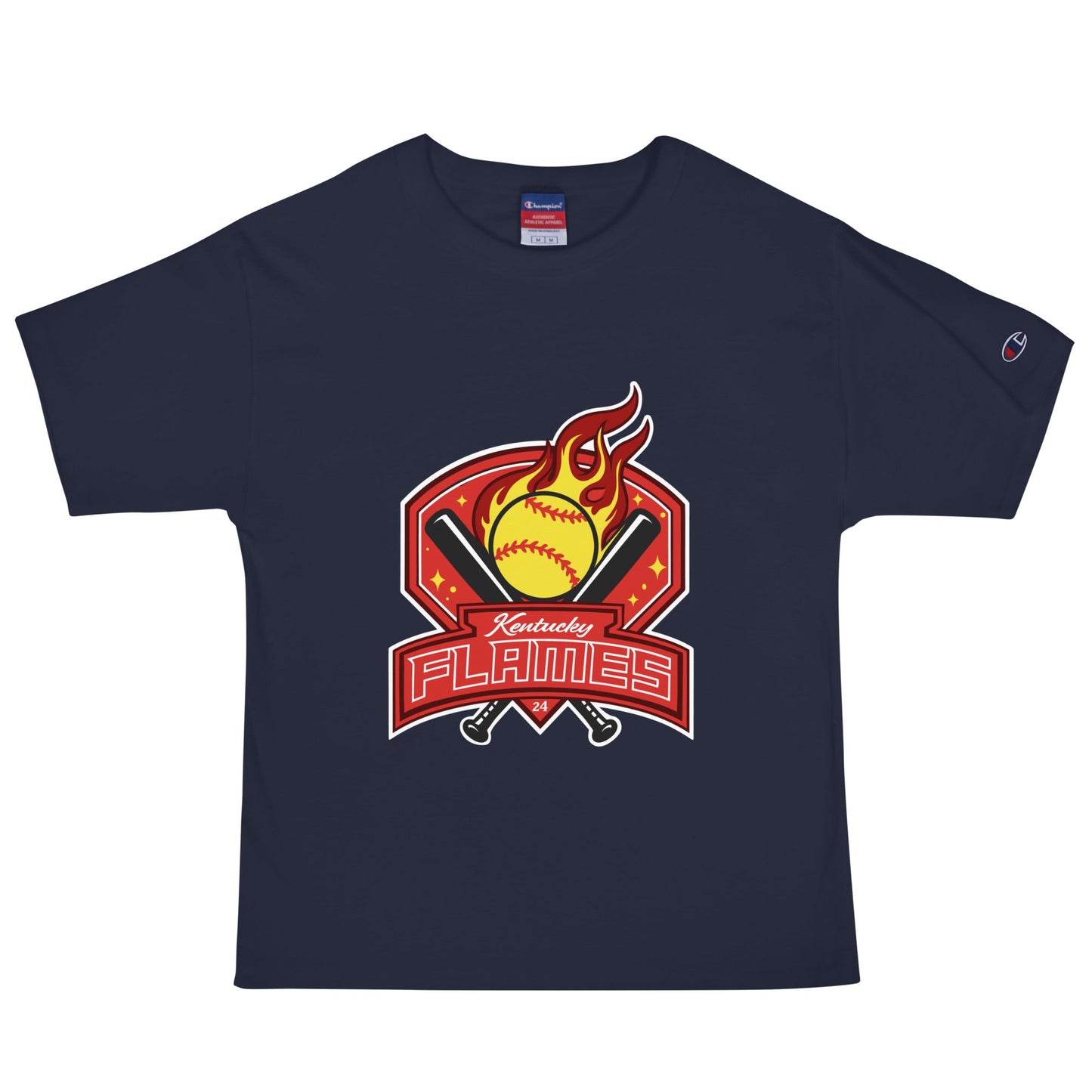 Signature | Champion T-Shirt | KY Flames | Emblem Logo
