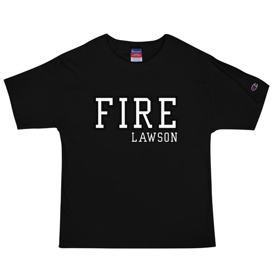 Signature | Champion T-Shirt | Lawson Fire Department | Script Logo
