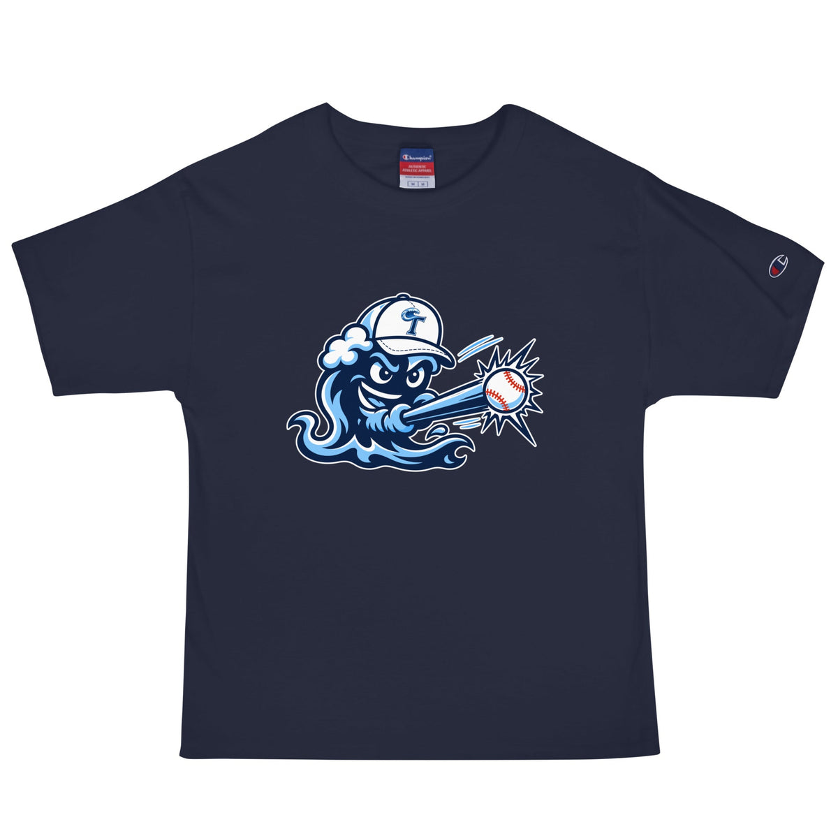 Signature | Champion T-Shirt | Long Island Tides Baseball | Mascot Logo