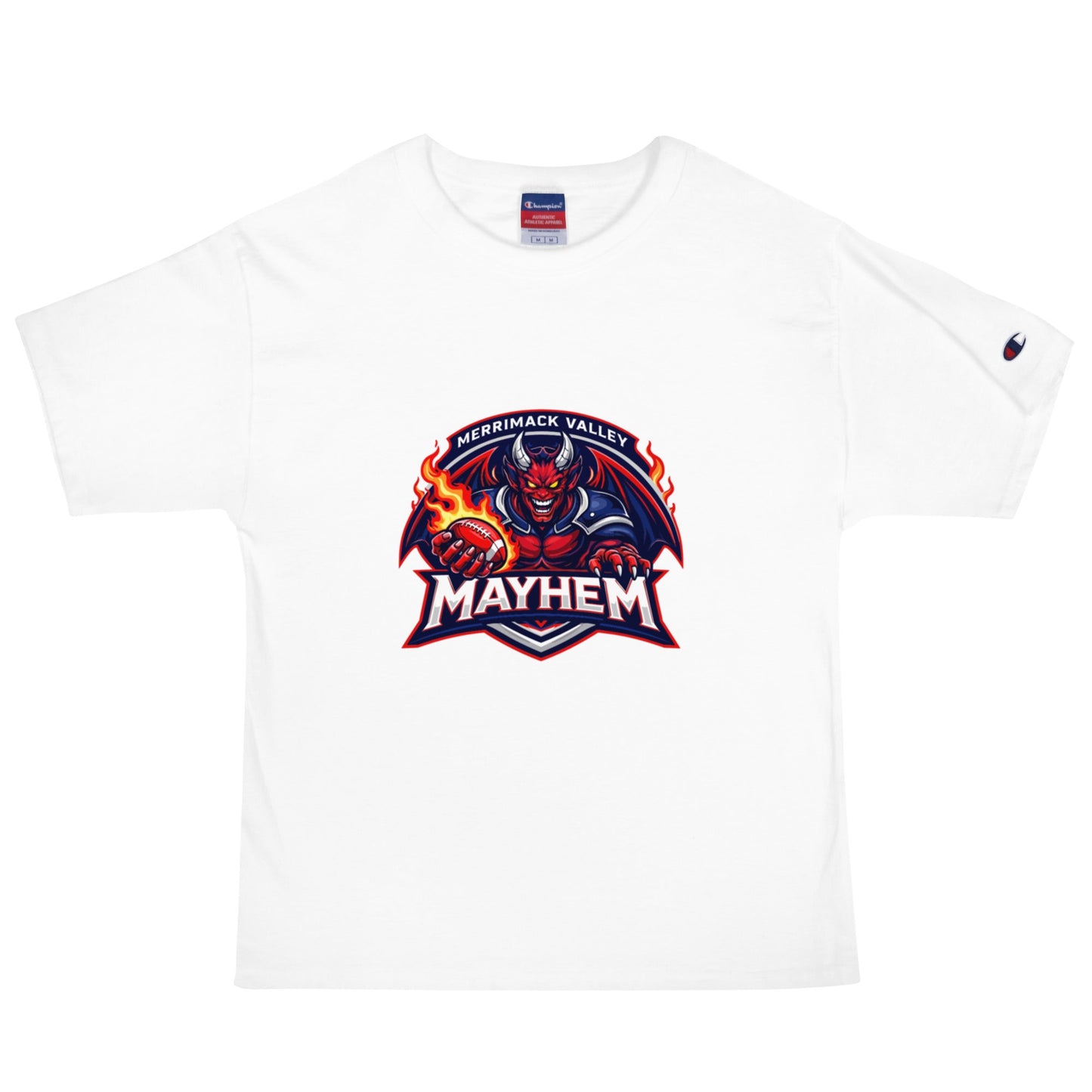 Signature | Champion T-Shirt | Merrimack Valley Mayhem | Overlord Crest Logo