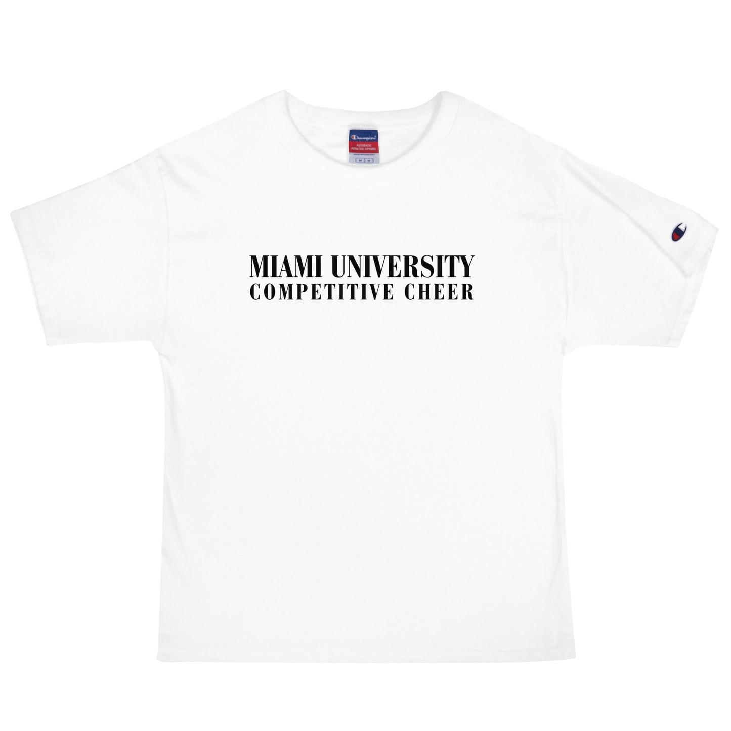 Signature | Champion T-Shirt | Miami University Competitive Cheer Team | Alt Logo