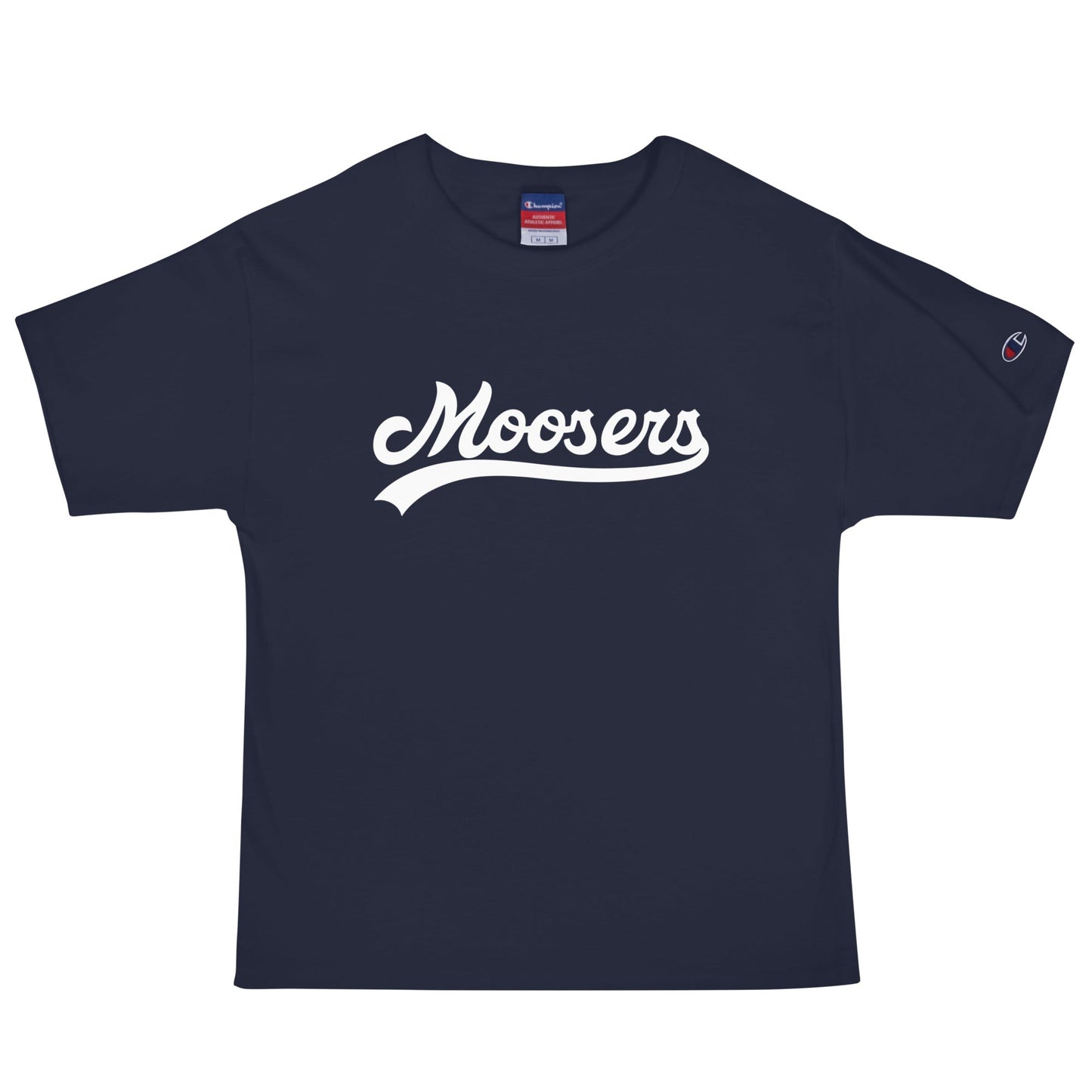 Signature | Champion T-Shirt | Moosers | Athletic Script Logo