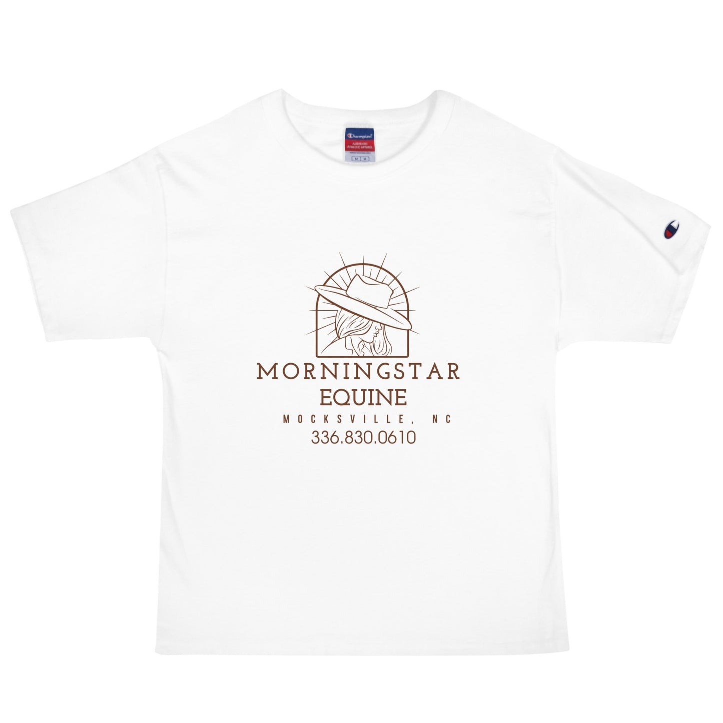 Signature | Champion T-Shirt | Morningstar Equine | Morningstar Equine Burnt Logo