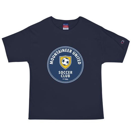 Signature | Champion T-Shirt | Mountaineer United Soccer Club | Badge Logo