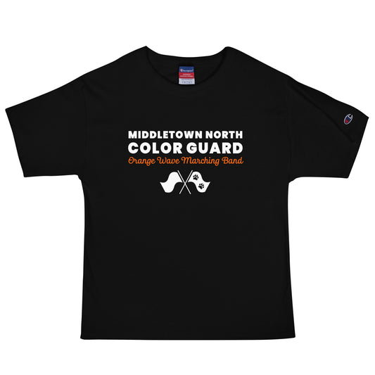 Signature | Champion T-Shirt | Orange Wave Marching Band | Modern Script Logo