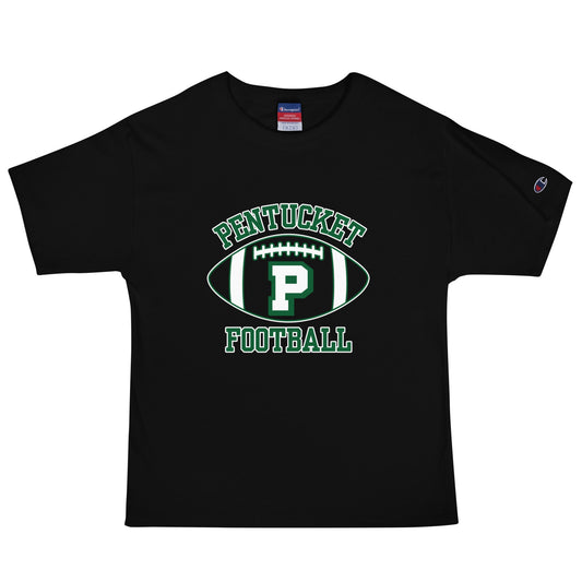 Signature | Champion T-Shirt | Pentucket Youth Football and Cheer | Varsity Badge Logo