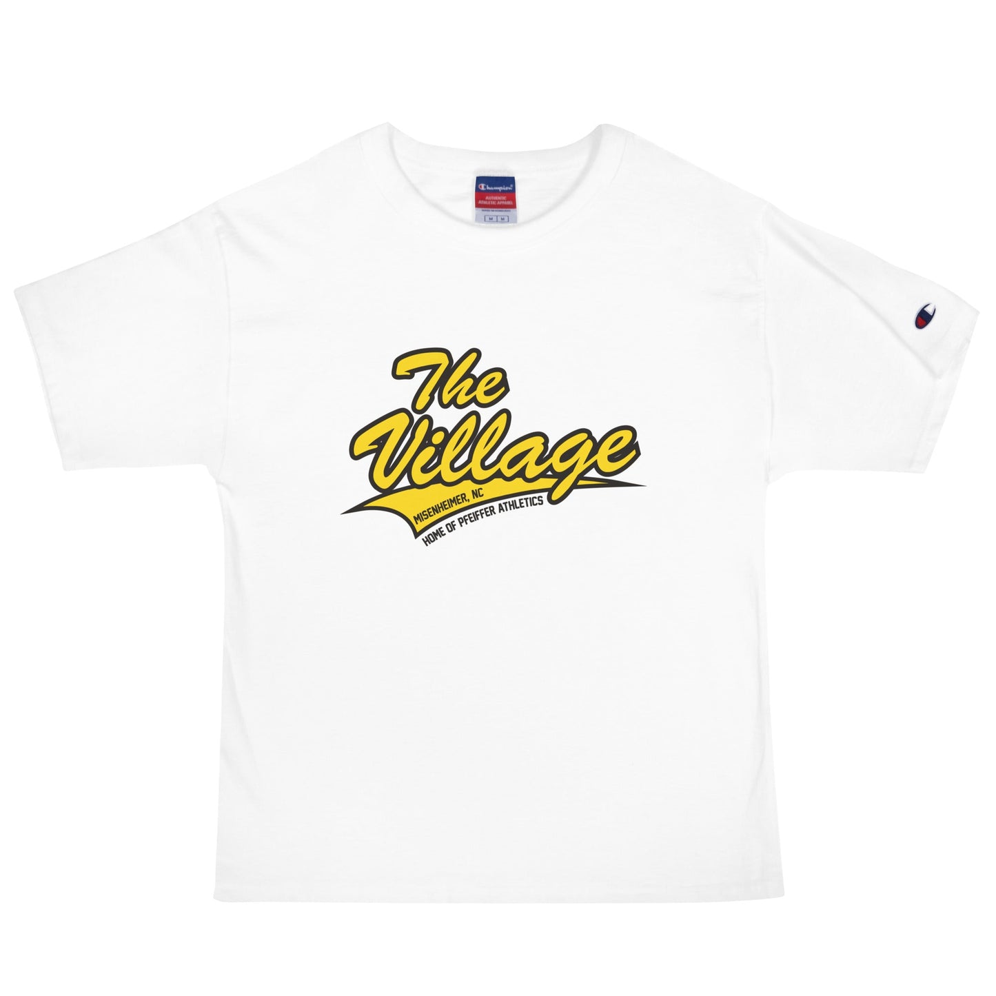 Signature | Champion T-Shirt | Pfeiffer University Golf | Village Logo