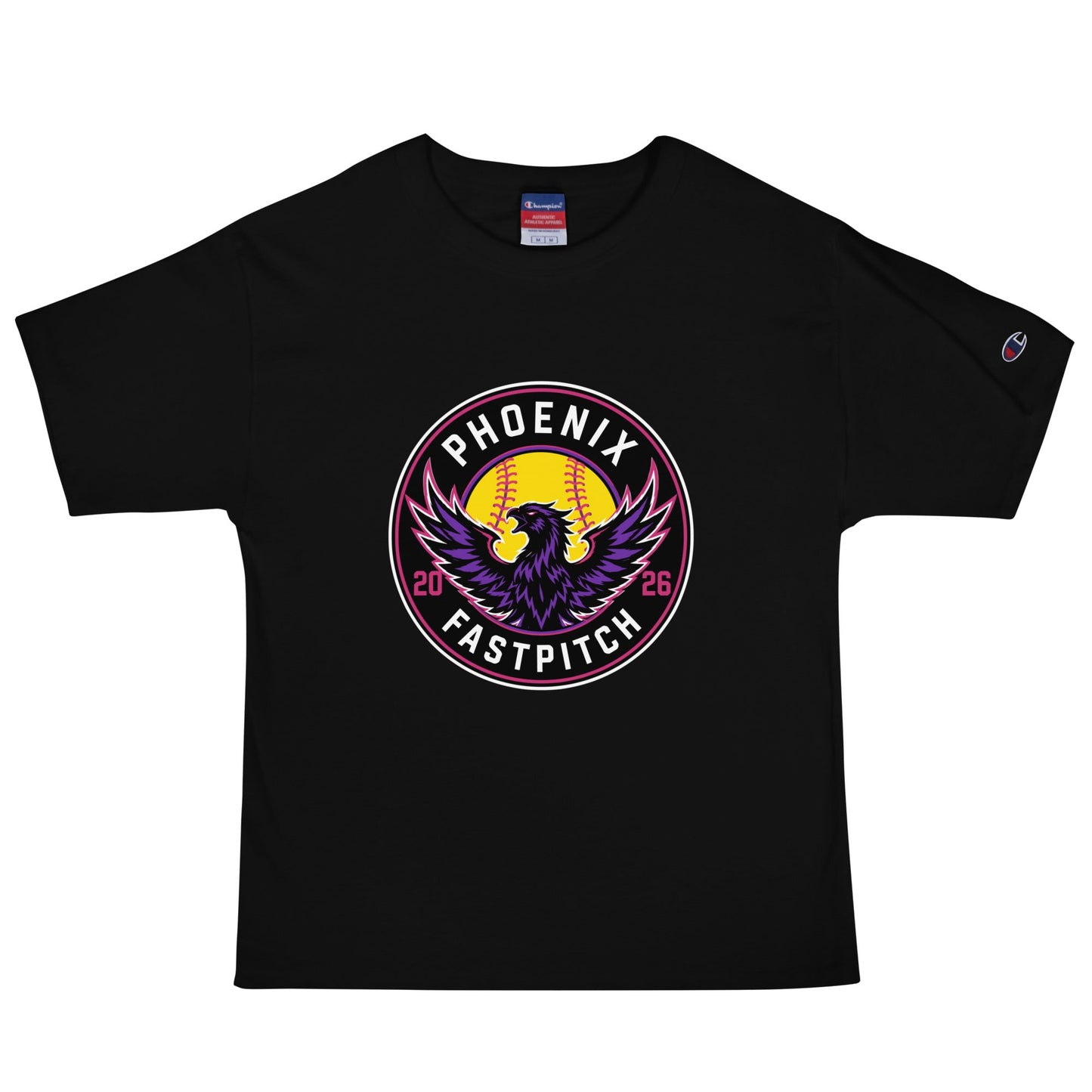 Signature | Champion T-Shirt | Phoenix Fastpitch | Badge Logo