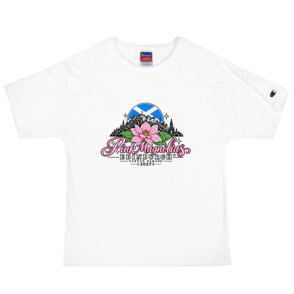 Signature | Champion T-Shirt | Pink Magnolias Dance | Vanguard Logo