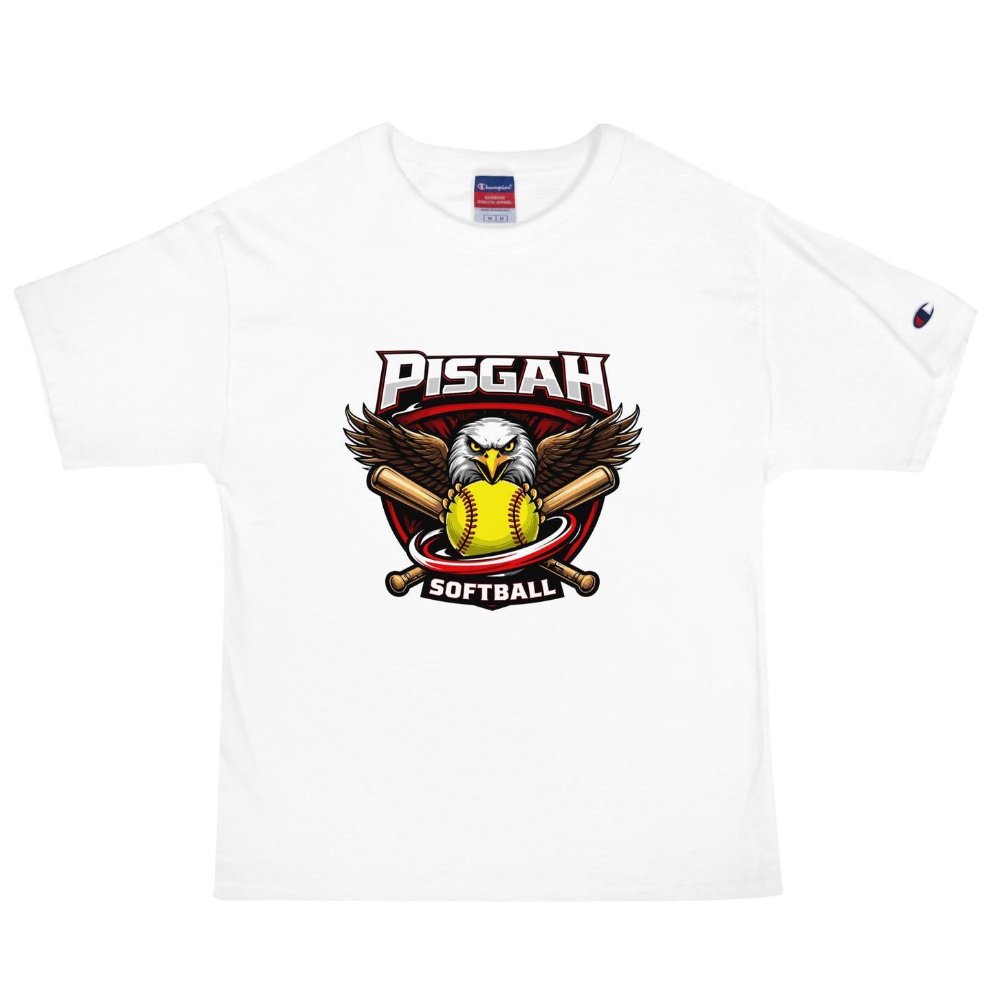 Signature | Champion T-Shirt | Pisgah Rec League | Eagle Softball Logo