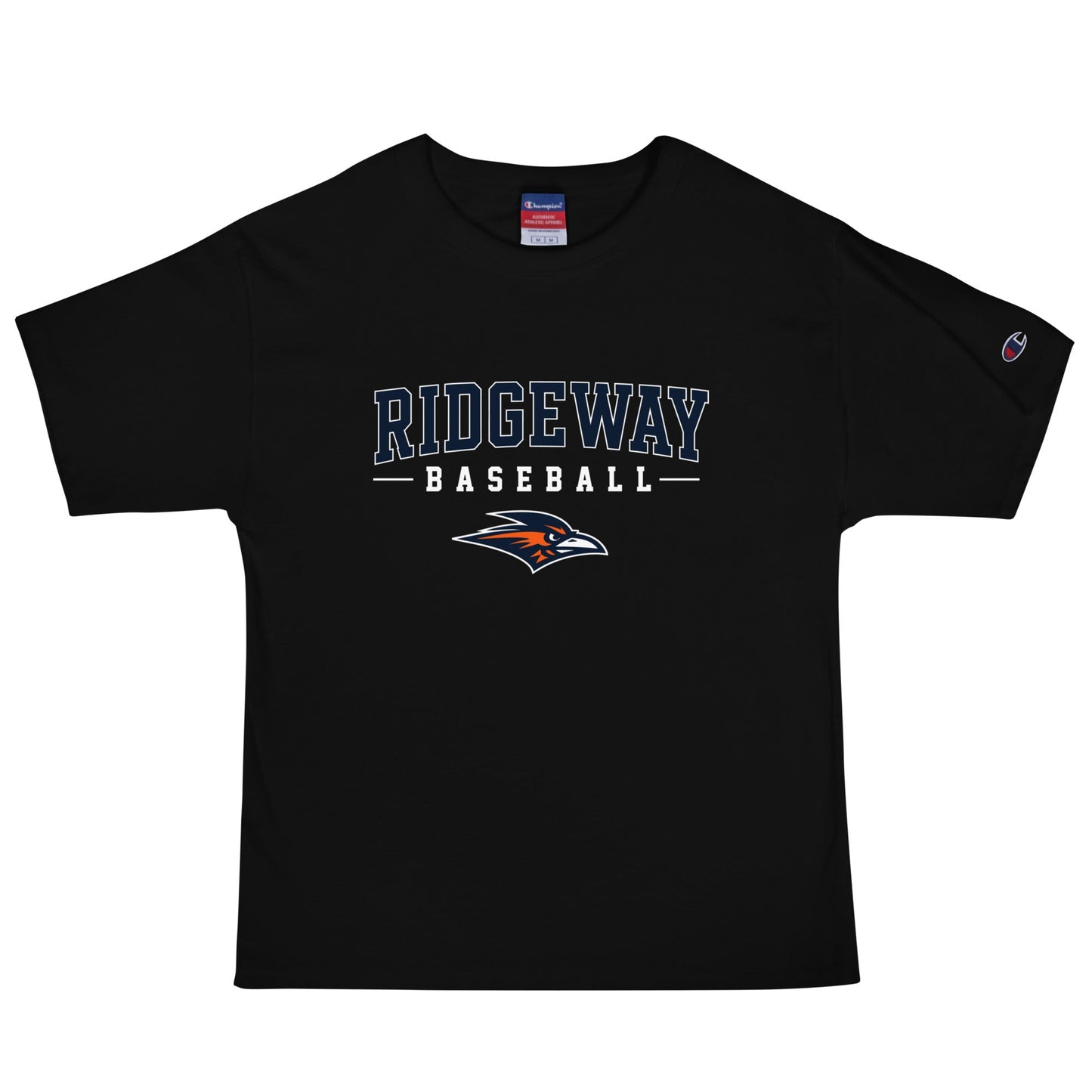 Signature | Champion T-Shirt | Ridgeway High School Baseball | Modern Script Logo