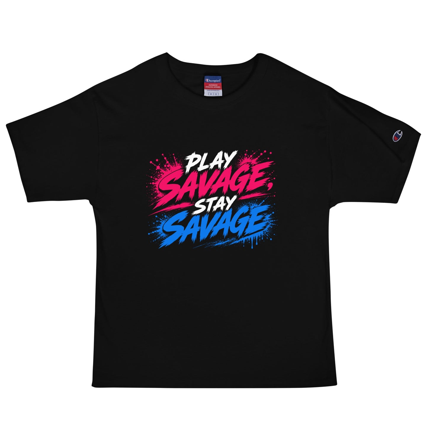 Signature | Champion T-Shirt | Savage Softball | Play Stay Logo