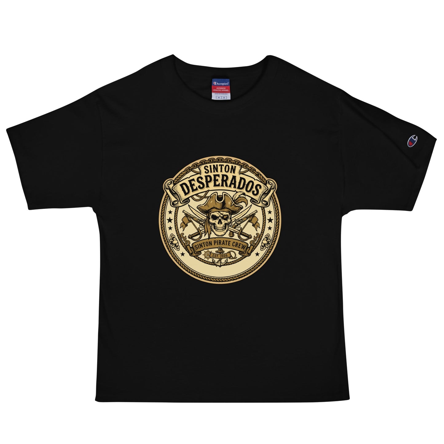 Signature | Champion T-Shirt | Sinton Desperados Baseball | Badge Logo