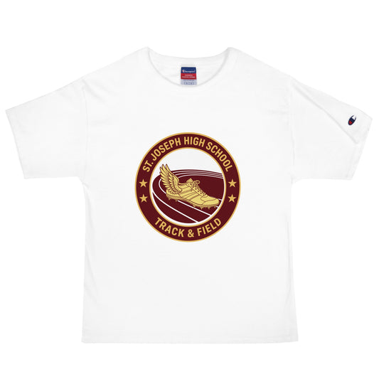 Signature | Champion T-Shirt | St. Joseph High School - Track & Field | Badge Logo