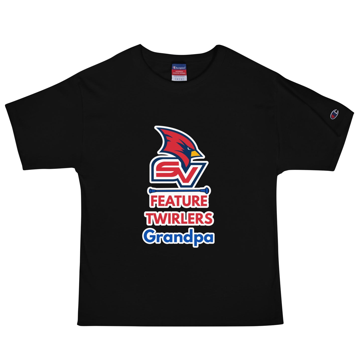 Signature | Champion T-Shirt | SVSU Feature twirlers | Grandpa Logo