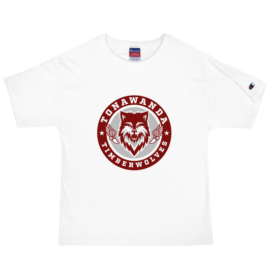 Signature | Champion T-Shirt | Tonawanda High School Track and Field | Mascot Badge Logo