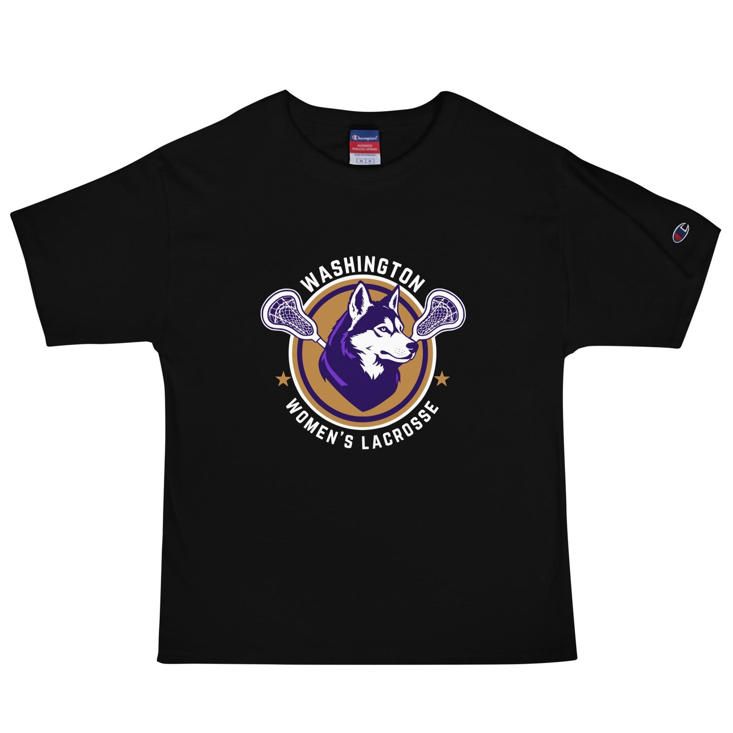 Signature | Champion T-Shirt | UW Women's Club Lacrosse | Badge Logo