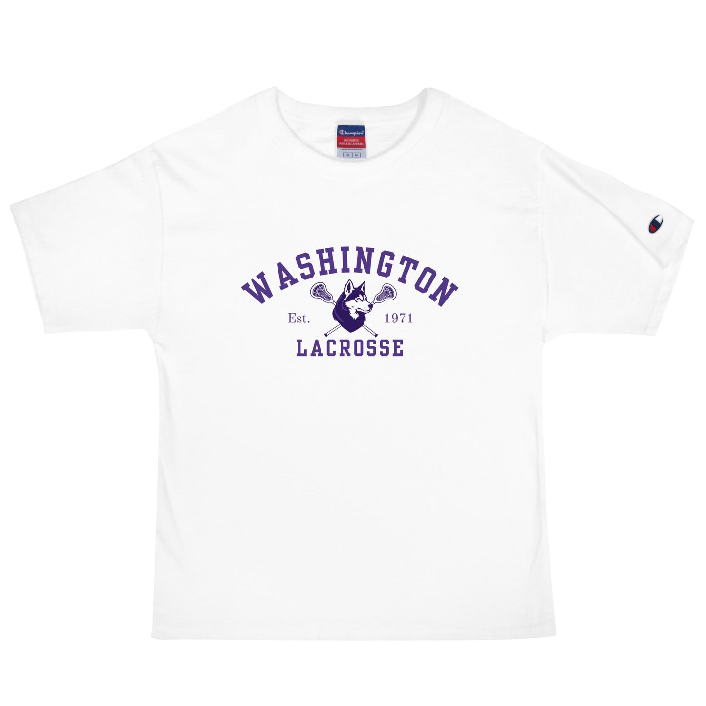 Signature | Champion T-Shirt | UW Women's Club Lacrosse | Washington Lacrosse Logo