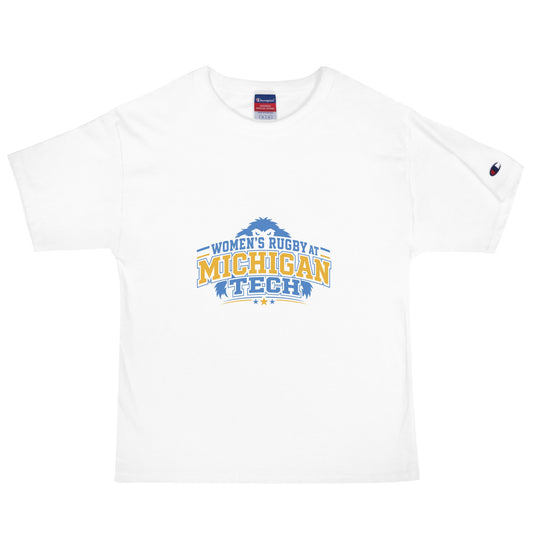 Signature | Champion T-Shirt | Women’s Rugby at Michigan Tech | Varsity Crest Logo