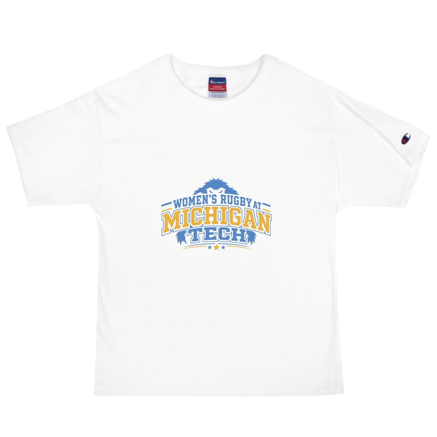 Signature | Champion T-Shirt | Women’s Rugby at Michigan Tech | Varsity Crest Logo