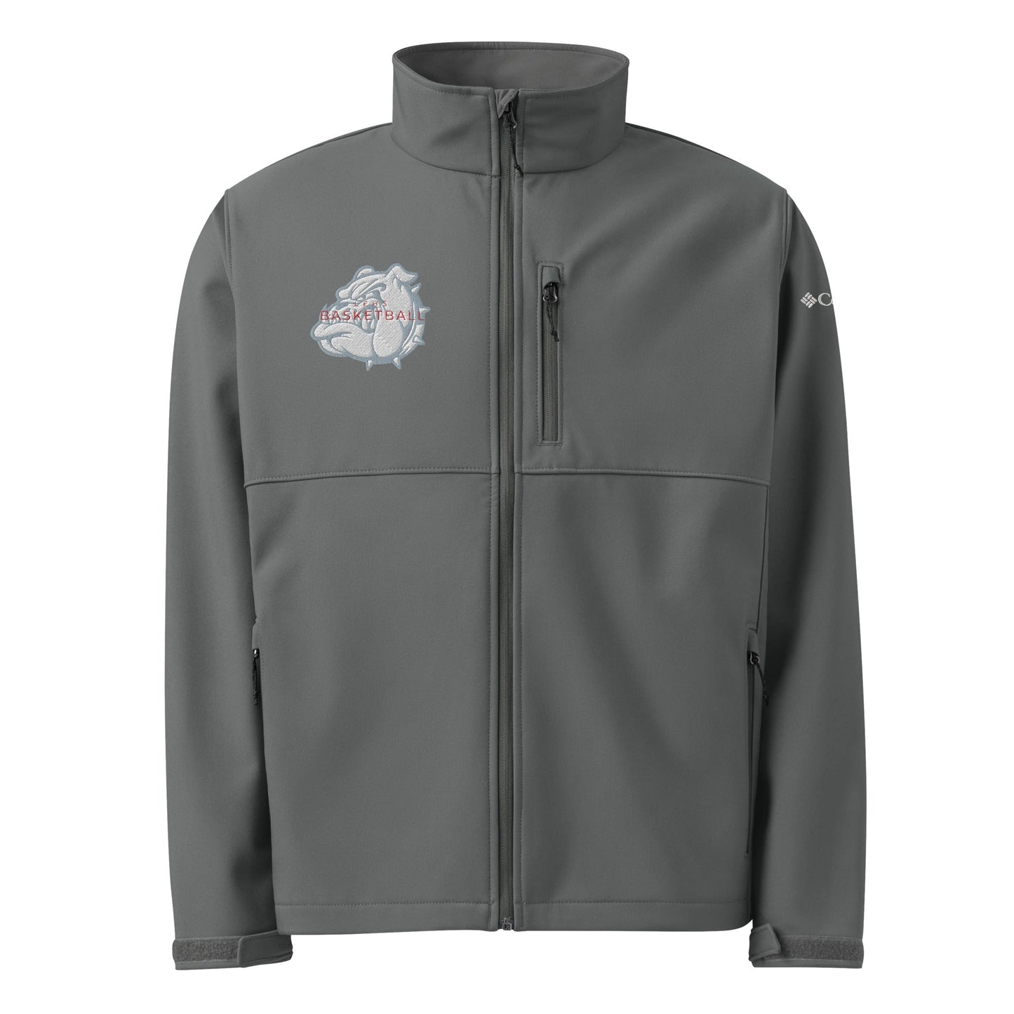 Signature | Columbia Soft Shell Jacket | Lynn English Cheerleading | Bulldogs Basketball Logo