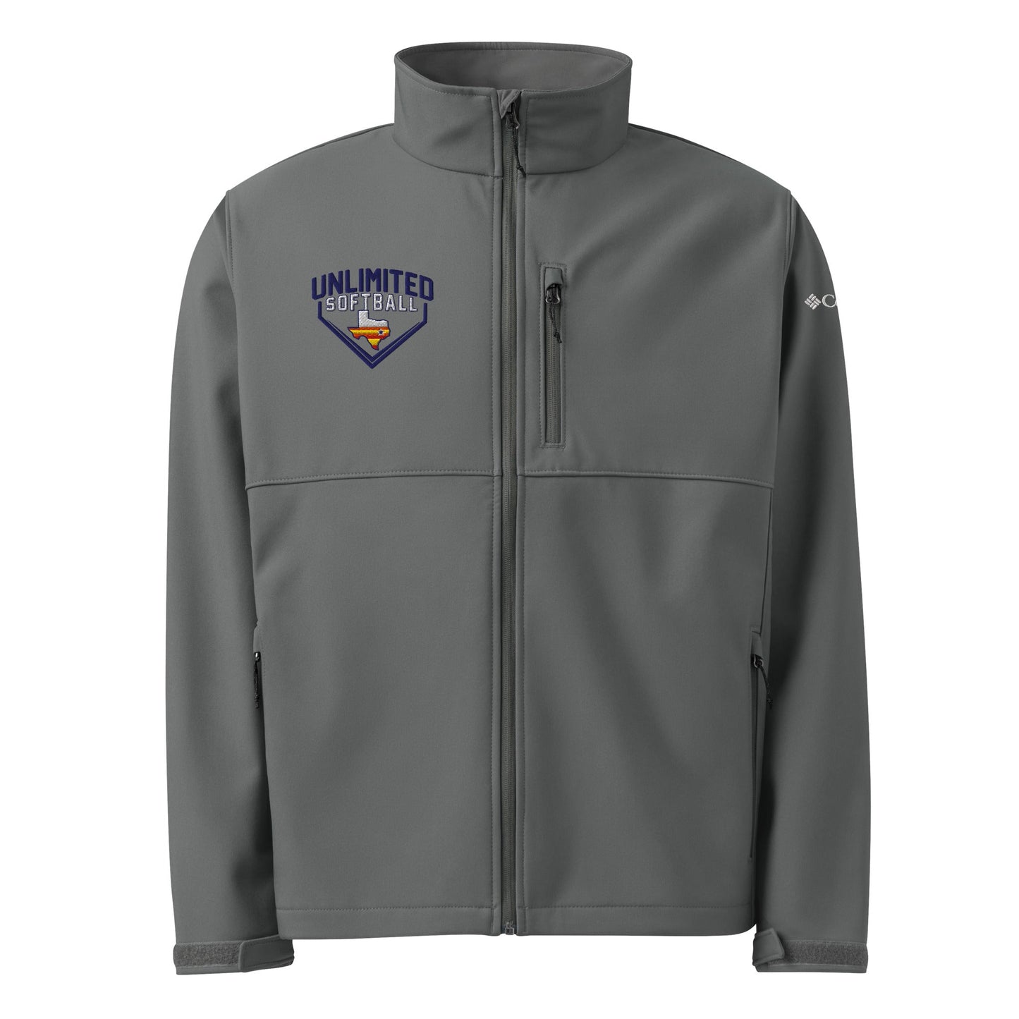Signature | Columbia Soft Shell Jacket | Texas Unlimited | Home Plate Logo