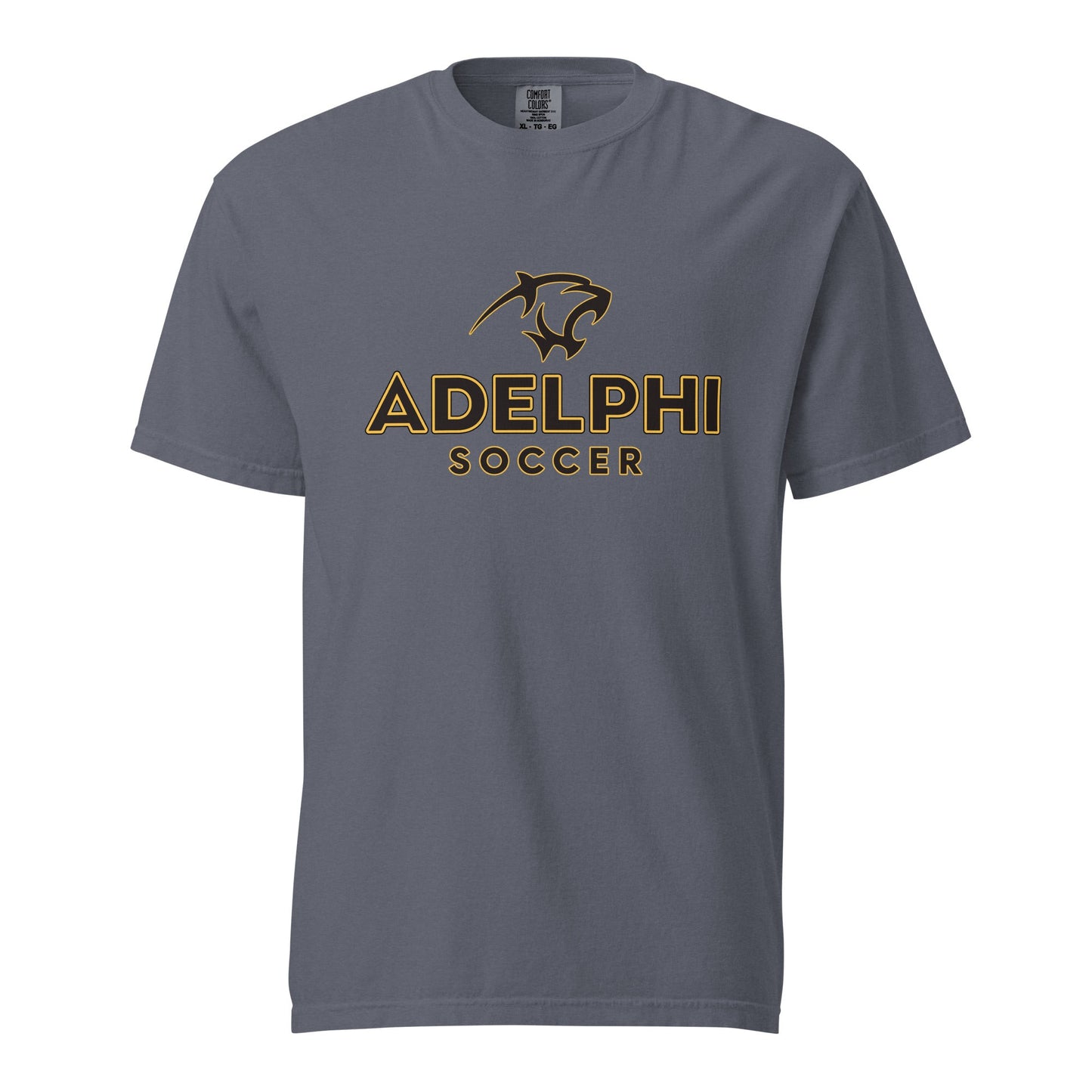 Signature | Comfort Colors T-Shirt | Adelphi Womens Soccer | Vanguard Mark Logo