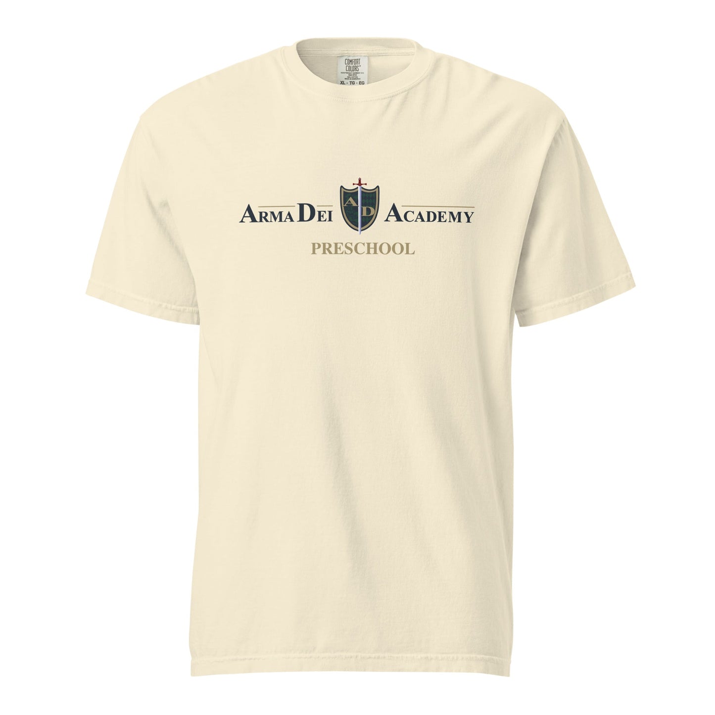 Signature | Comfort Colors T-Shirt | Arma Dei Academy Preschool | Alt Logo