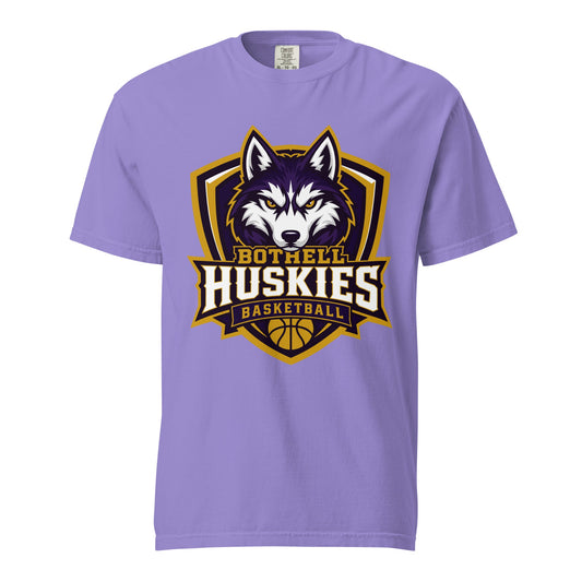 Signature | Comfort Colors T-Shirt | Bothell Huskies Youth Basketball | Shield Logo