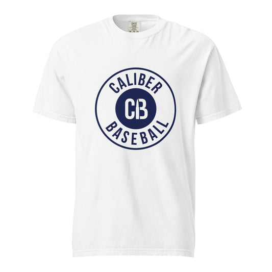 Signature | Comfort Colors T-Shirt | Caliber Baseball | Badge Logo