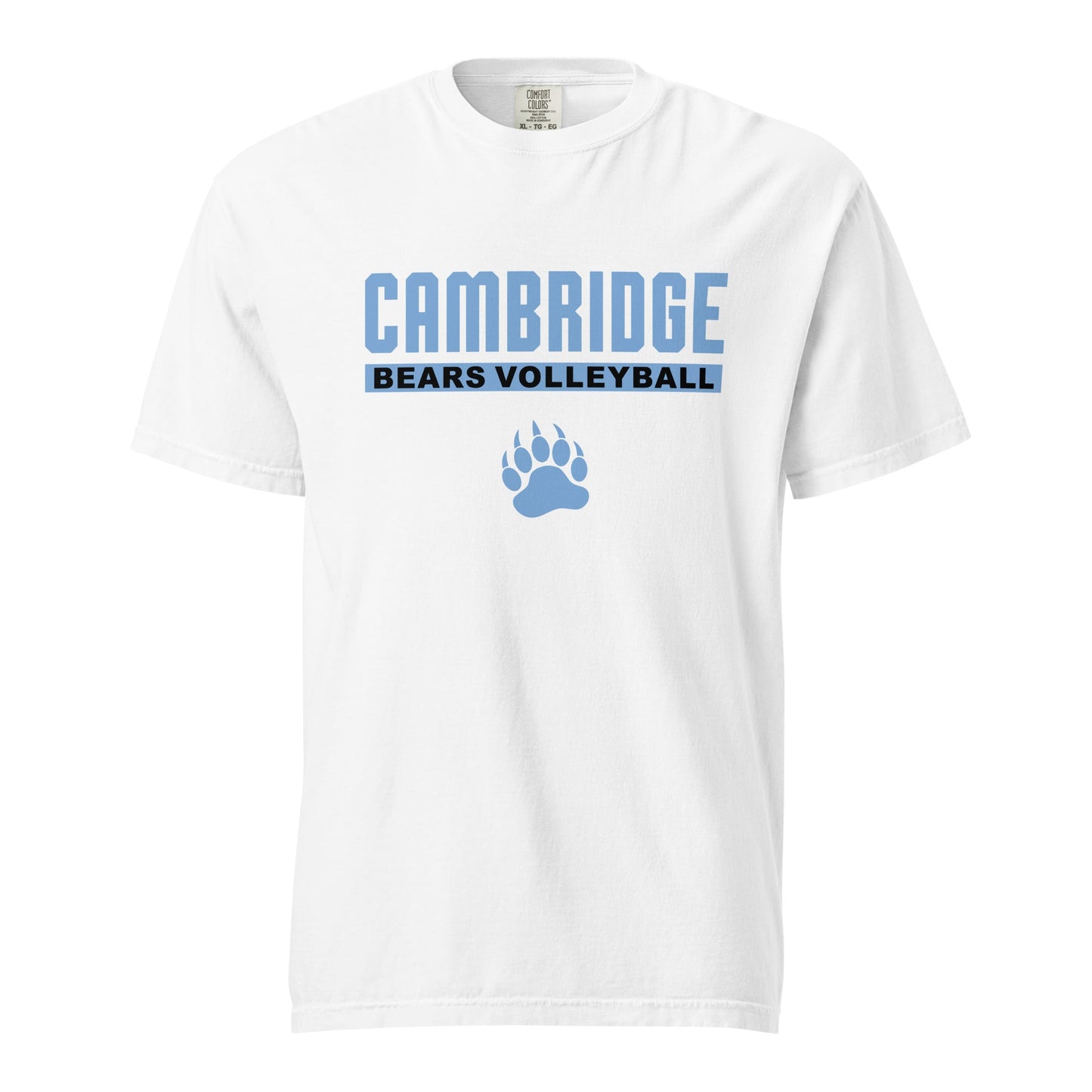 Signature | Comfort Colors T-Shirt | Cambridge Volleyball | Script Paw Logo