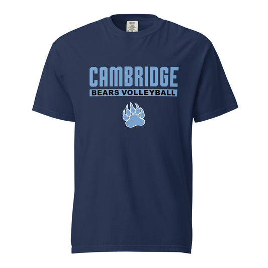 Signature | Comfort Colors T-Shirt | Cambridge Volleyball | Script Paw Logo