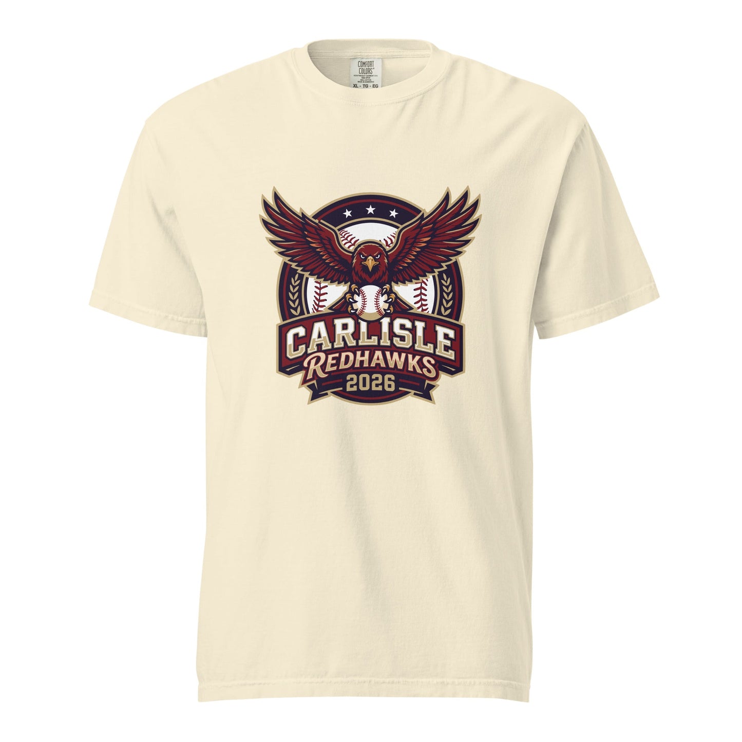 Signature | Comfort Colors T-Shirt | Carlisle Redhawks | Emblem Logo