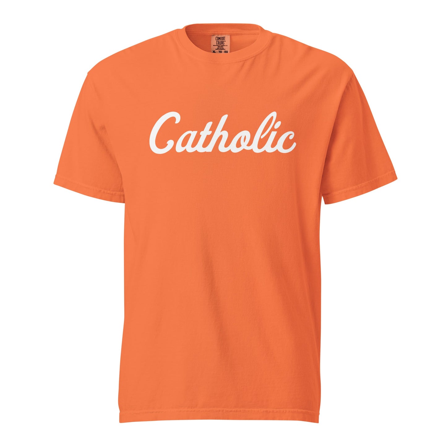 Signature | Comfort Colors T-Shirt | Catholic High School | Script Logo