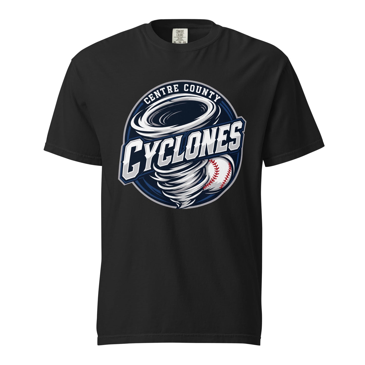 Signature | Comfort Colors T-Shirt | Centre County Cyclones | Badge Logo
