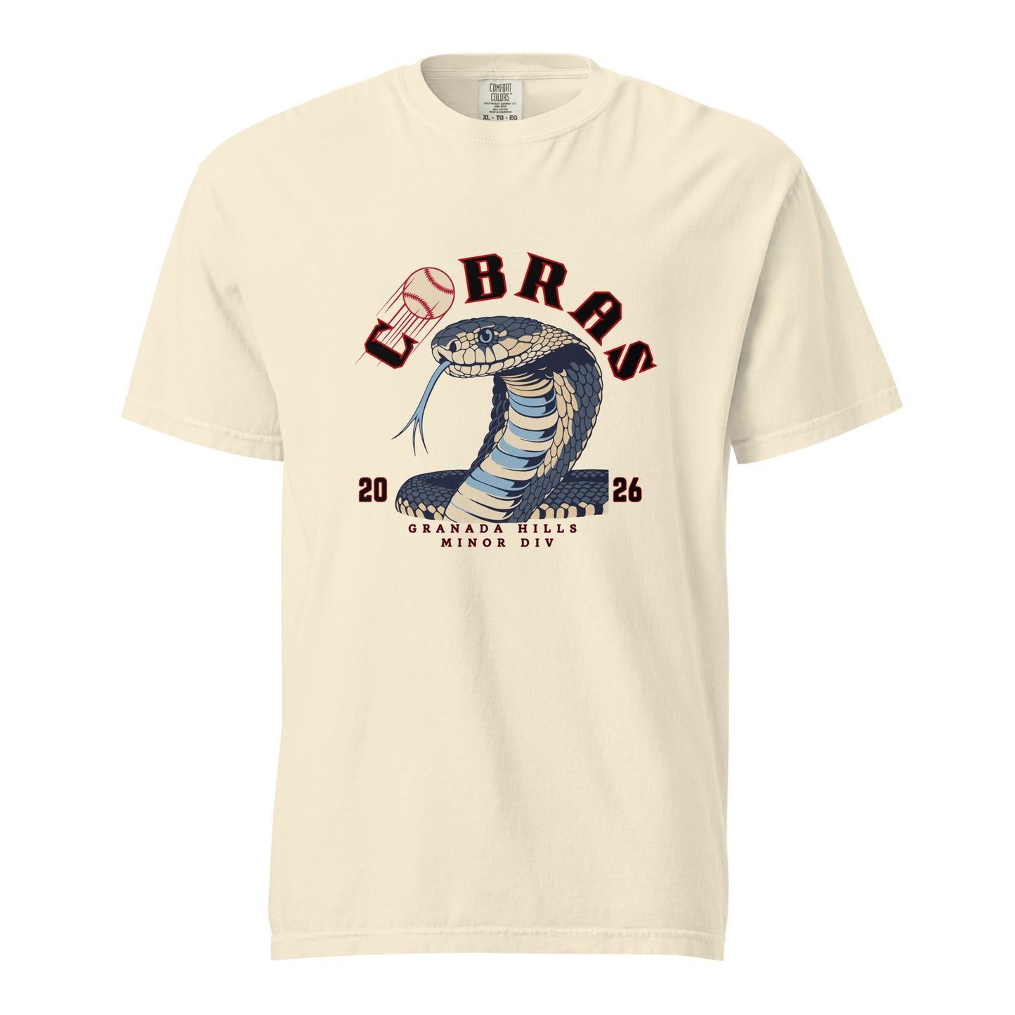 Signature | Comfort Colors T-Shirt | Cobras '26 | Minor Div Logo