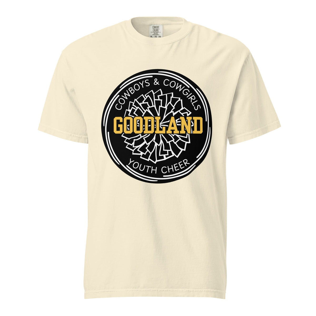 Signature | Comfort Colors T-Shirt | Goodland Youth Cheer | Badge Logo