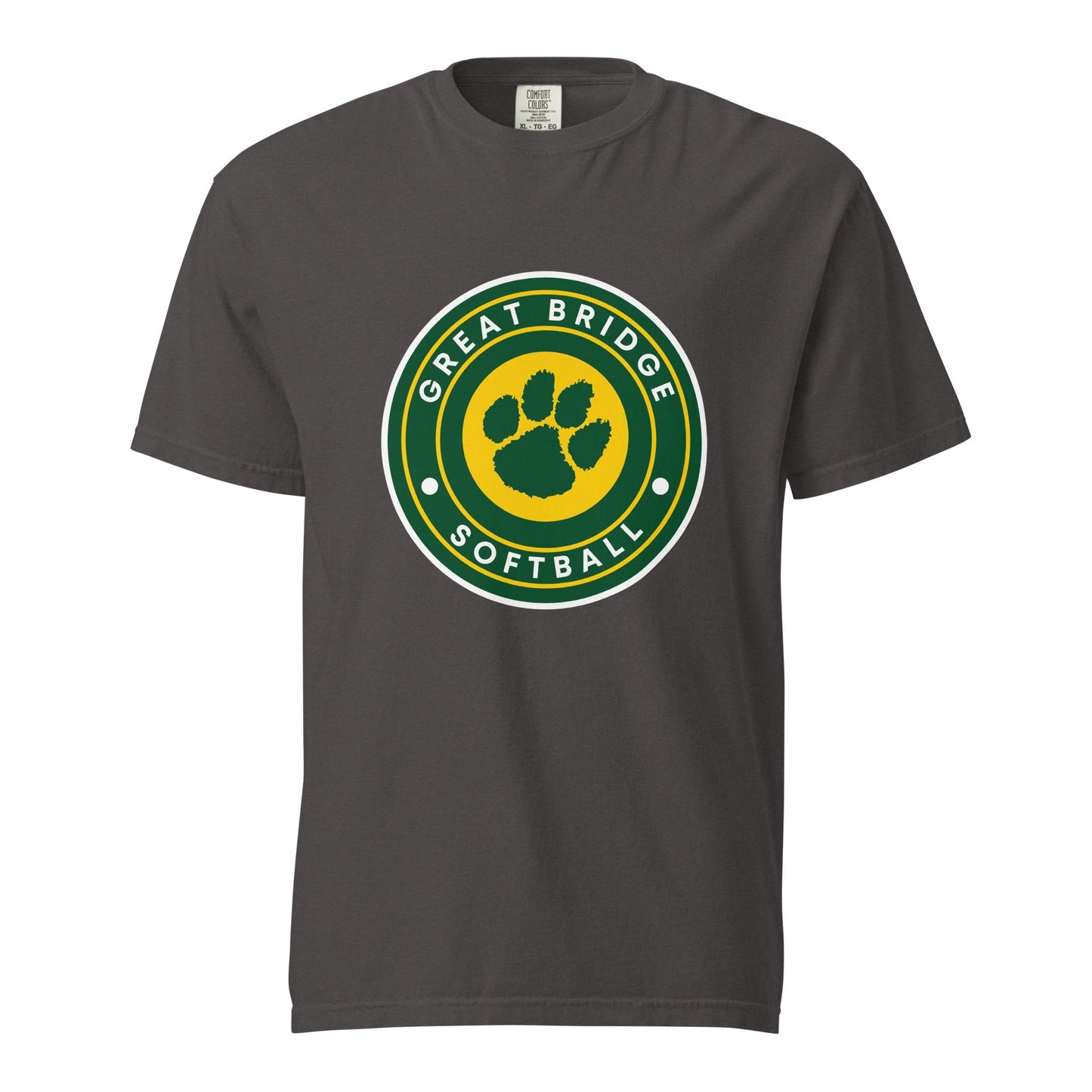 Signature | Comfort Colors T-Shirt | Great Bridge Softball Booster | Badge Logo